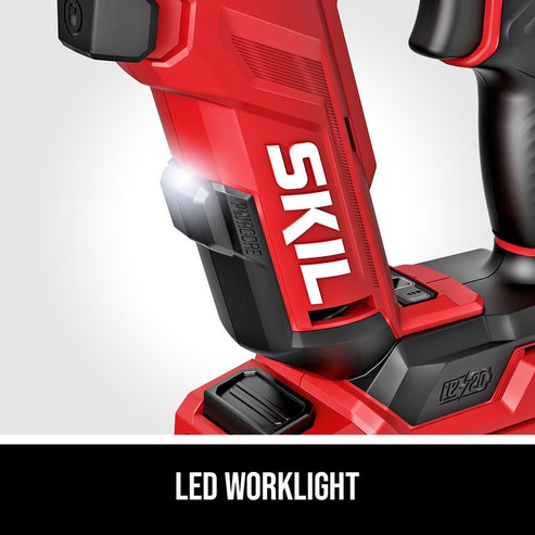 SKIL DL6300D-12 20V BL 2-in-1 Flip Drill Kit, with 20V 2.0Ah USB-C Battery, 20W PD Charger and 5PC Bit Kit