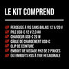 Kit de perceuse à clapet 12V/20V sans balais de 12 V