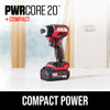20V Brushless 1/4 IN. Compact Hex Impact Driver