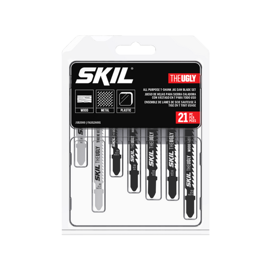 21 Pc All-Purpose T-Shank Jigsaw Blade Set