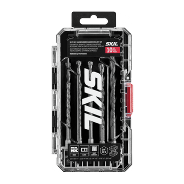 10-Piece Hex Shank Carbide Hammer Drill Bit Set