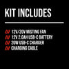 12V/20V 7 In. Misting Fan, 12V Kit
