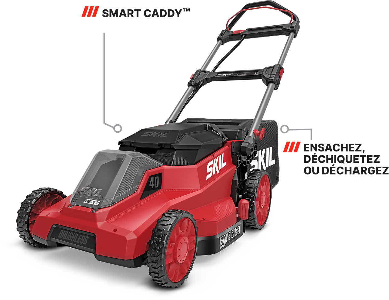 TONDEUSE POUSSÉE DE 40 V, 20 po AVEC SMART CADDY™