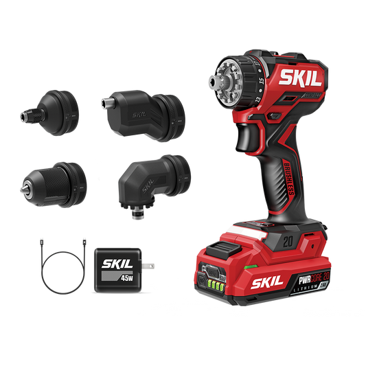 Brushless 20V Compact Multi-Head Drill Driver Kit