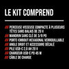 Kit de perceuse visseuse compacte à plusieurs têtes sans balais de 20 V