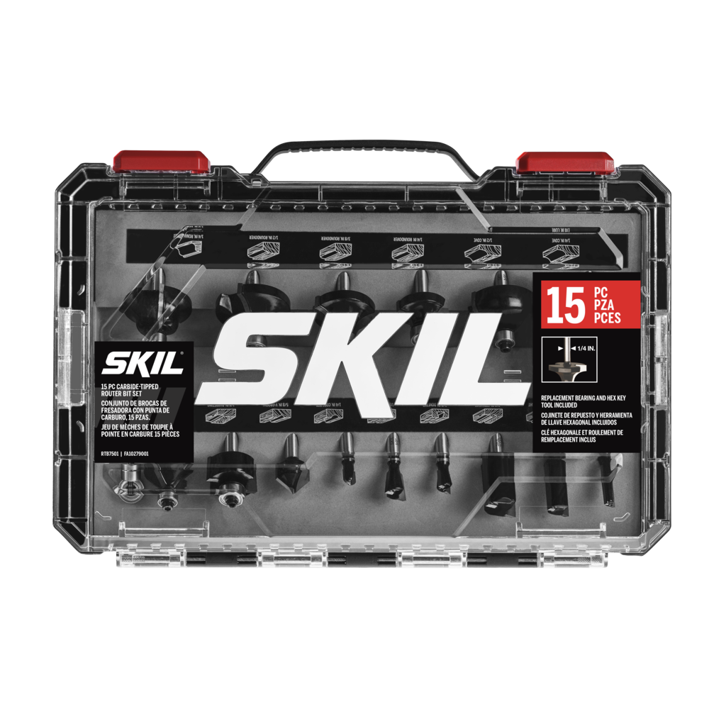 15 Pc. Carbide-Tipped Router Bit Set | SKIL (RTB7501)