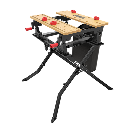 Compact Workbench with Folding Stand