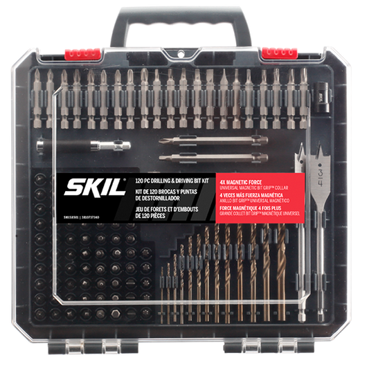 120 piece Drilling and Driving Set with Bit Grip